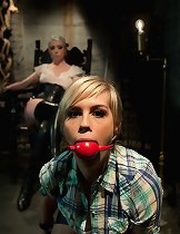Tara Lynn Fox is humiliatingly punished lesbo style for teasing a bunch of cocks and not delivering the goods