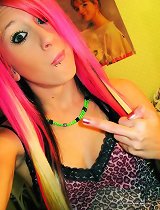 Nice photo gallery of a punk chick with pierced lips